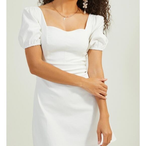 Altar'd State White Delaney Mini Dress - Large - Picture 1 of 9